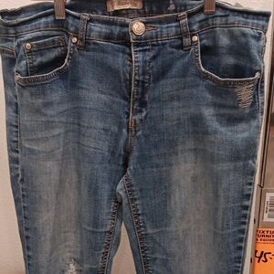 Nine West Blue Skinny Distressed Jeans